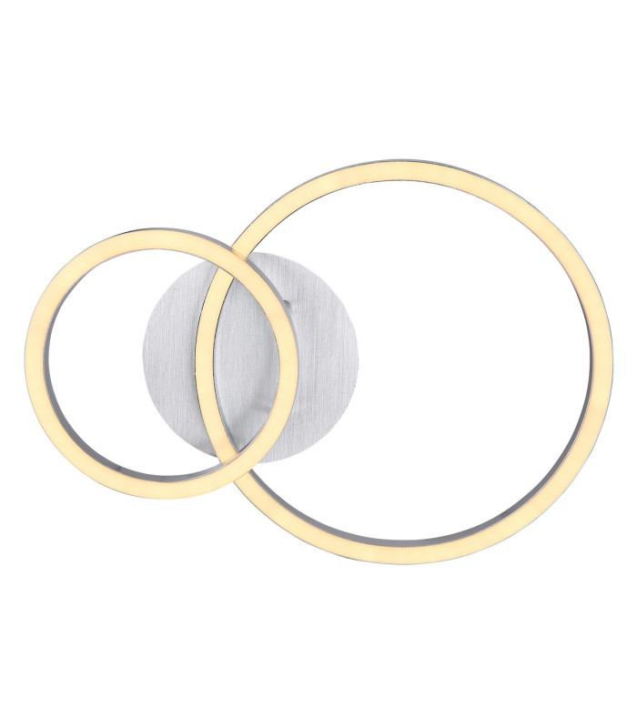 Reggy Integrated LED Semi Flush Ceiling Light Aluminium Brushed 2x LED 3000K-4