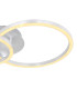Reggy Integrated LED Semi Flush Ceiling Light Aluminium Brushed 2x LED 3000K-5