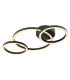 Reggy Triple Ring Integrated LED Semi Flush Ceiling Light Black 3x LED 3000K-1