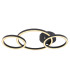 Reggy Triple Ring Integrated LED Semi Flush Ceiling Light Black 3x LED 3000K-3
