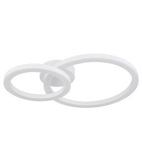 Adda Integrated LED Semi Flush Ceiling Light White Matt 2x LED 3000K-2