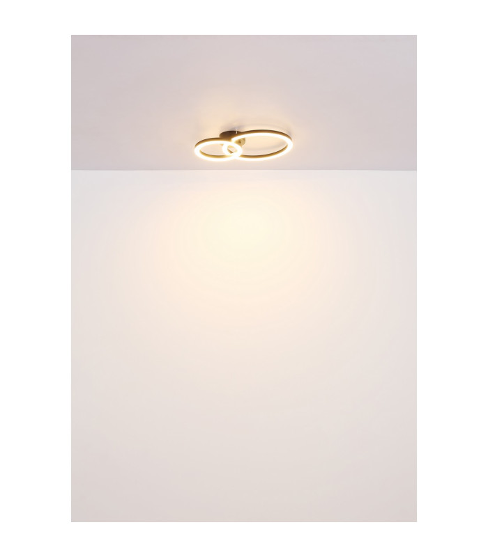 Adda Integrated LED Semi Flush Ceiling Light White Matt 2x LED 3000K-5