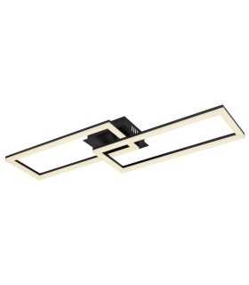Tatjana Integrated LED Semi Flush Ceiling Light Matt Black 2x LED Dimmable 2700-6000K Remote Control Timer-1