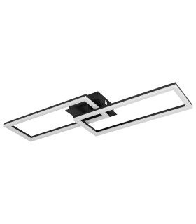 Tatjana Integrated LED Semi Flush Ceiling Light Matt Black 2x LED Dimmable 2700-6000K Remote Control Timer-2