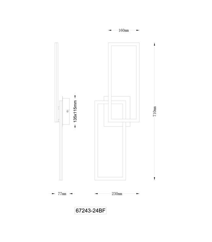Tatjana Integrated LED Semi Flush Ceiling Light Matt Black 2x LED Dimmable 2700-6000K Remote Control Timer-14