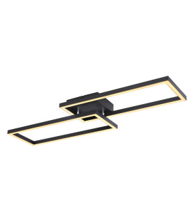 Tatjana Integrated LED Semi Flush Ceiling Light Matt Black 2x LED 3000K-1