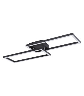 Tatjana Integrated LED Semi Flush Ceiling Light Matt Black 2x LED 3000K-2