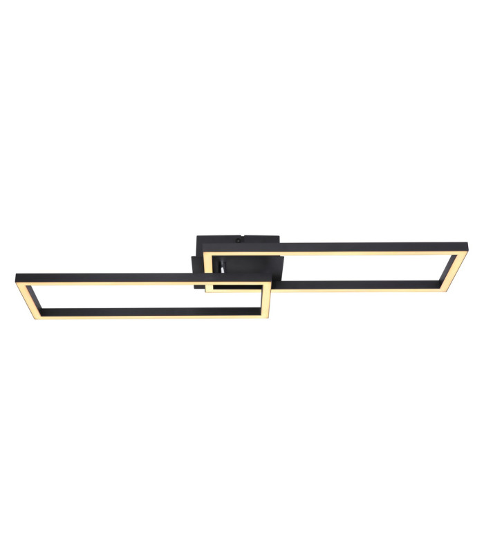 Tatjana Integrated LED Semi Flush Ceiling Light Matt Black 2x LED 3000K-3