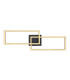 Tatjana Integrated LED Semi Flush Ceiling Light Matt Black 2x LED 3000K-4