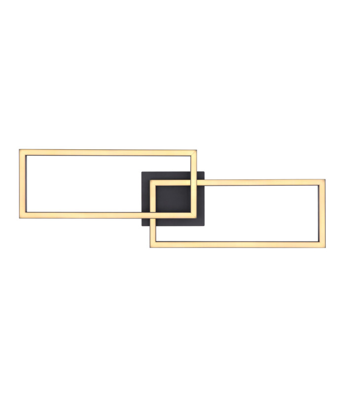 Tatjana Integrated LED Semi Flush Ceiling Light Matt Black 2x LED 3000K-4