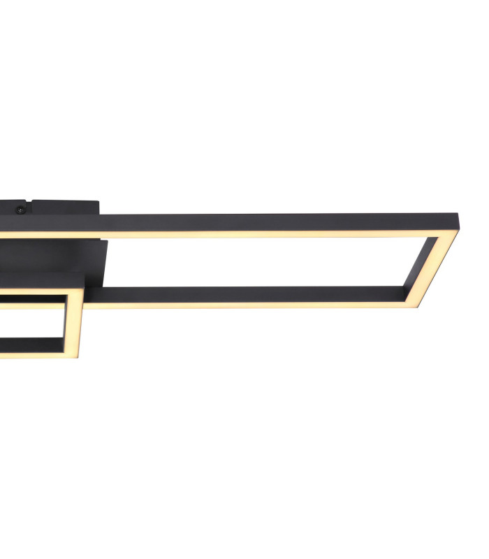 Tatjana Integrated LED Semi Flush Ceiling Light Matt Black 2x LED 3000K-5