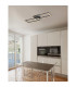 Tatjana Integrated LED Semi Flush Ceiling Light Matt Black 2x LED 3000K-7