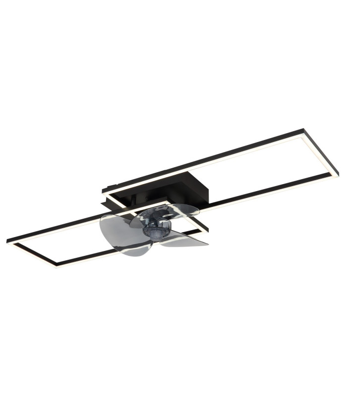 Tatjana Ceiling Fan Matt Black 2x LED Dimmable 3000-6500K Remote Control Timer-1