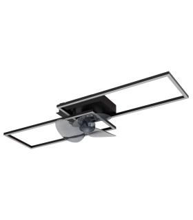 Tatjana Ceiling Fan Matt Black 2x LED Dimmable 3000-6500K Remote Control Timer-2