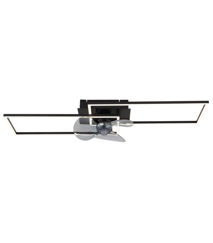 Tatjana Ceiling Fan Matt Black 2x LED Dimmable 3000-6500K Remote Control Timer-3