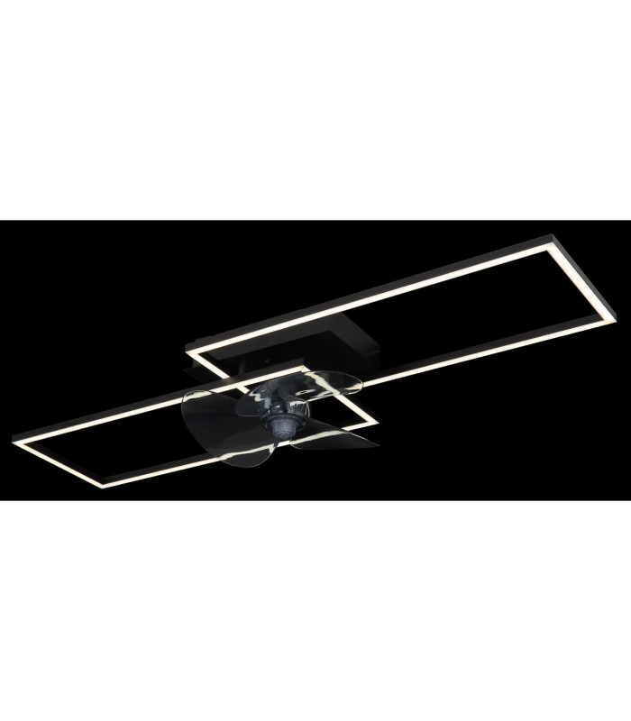 Tatjana Ceiling Fan Matt Black 2x LED Dimmable 3000-6500K Remote Control Timer-4