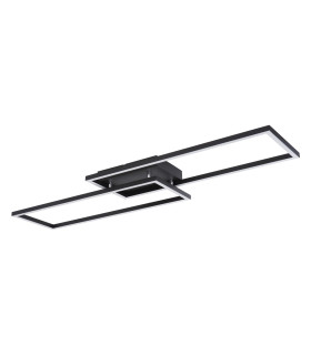 Tatjana Integrated LED Semi Flush Ceiling Light Matt Black 2x LED 3000-6500K-2