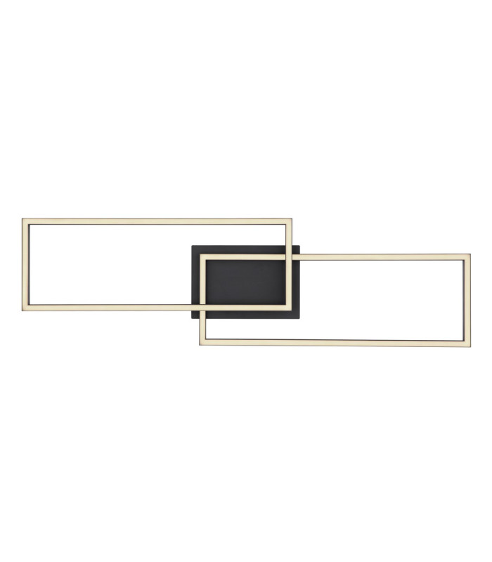 Tatjana Integrated LED Semi Flush Ceiling Light Matt Black 2x LED 3000-6500K-4