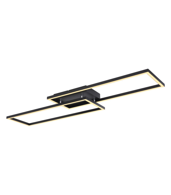 Tatjana Integrated LED Semi Flush Ceiling Light Matt Black 2x LED 3000-6500K-6