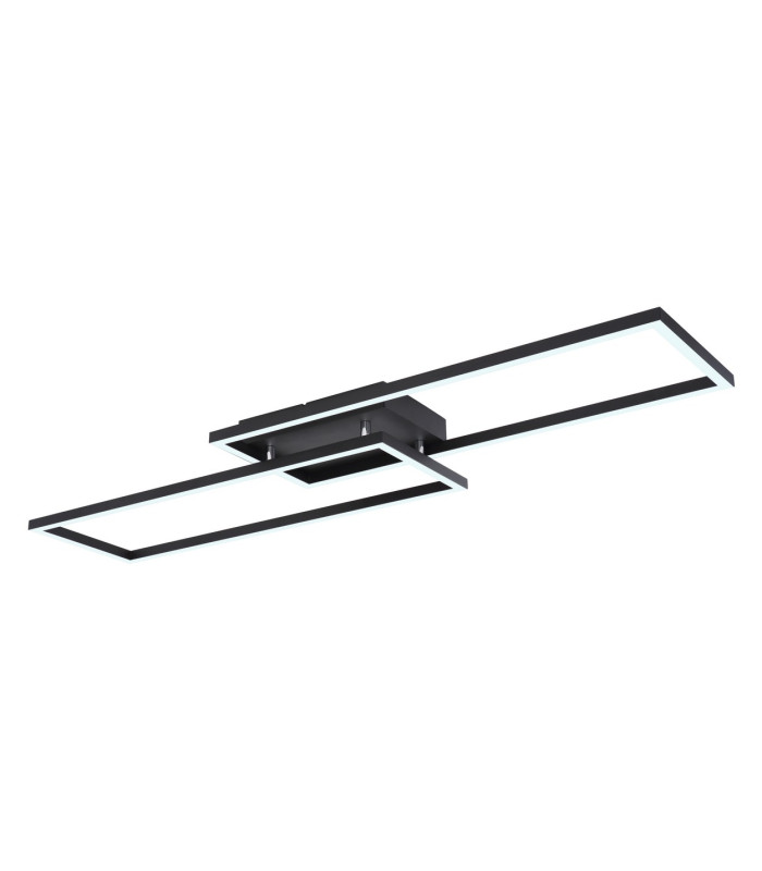 Tatjana Integrated LED Semi Flush Ceiling Light Matt Black 2x LED 3000-6500K-7