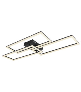 Tiny Integrated LED Semi Flush Ceiling Light Matt Black 3x LED Dimmable 3000-6500K Remote Control-1
