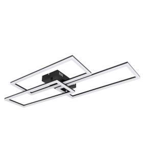 Tiny Integrated LED Semi Flush Ceiling Light Matt Black 3x LED Dimmable 3000-6500K Remote Control-2
