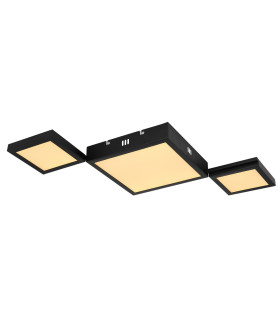 Burkhard Integrated LED Semi Flush Ceiling Light Matt Black 3x LED 3000K-1
