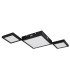 Burkhard Integrated LED Semi Flush Ceiling Light Matt Black 3x LED 3000K-2