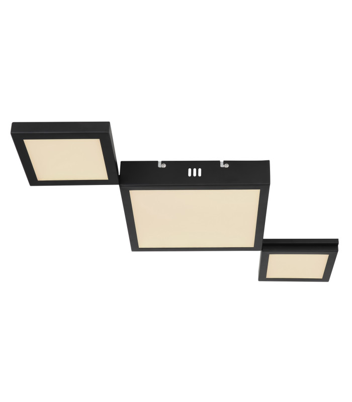 Burkhard Integrated LED Semi Flush Ceiling Light Matt Black 3x LED 3000K-3