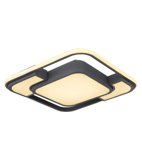 Nirra 42cm Integrated LED Semi Flush Ceiling Light Graphite LED 3000K-1