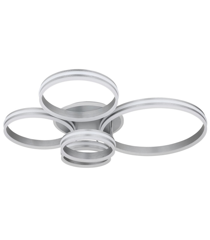 Rubio Integrated LED Semi Flush Ceiling Light Grey 5x LED Dimmable 2700-6000K Remote Control-2