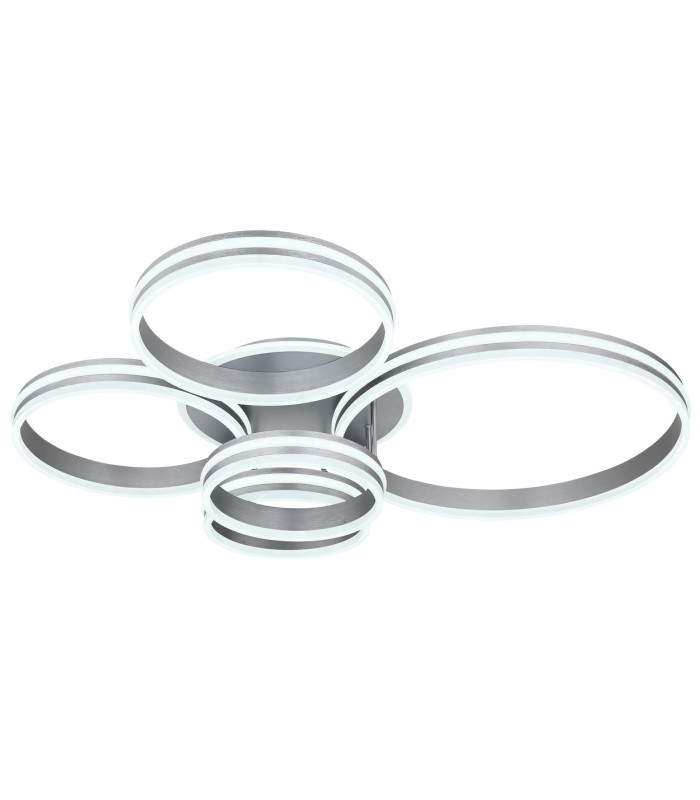 Rubio Integrated LED Semi Flush Ceiling Light Grey 5x LED Dimmable 2700-6000K Remote Control-6