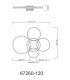 Rubio Integrated LED Semi Flush Ceiling Light Grey 5x LED Dimmable 2700-6000K Remote Control-10