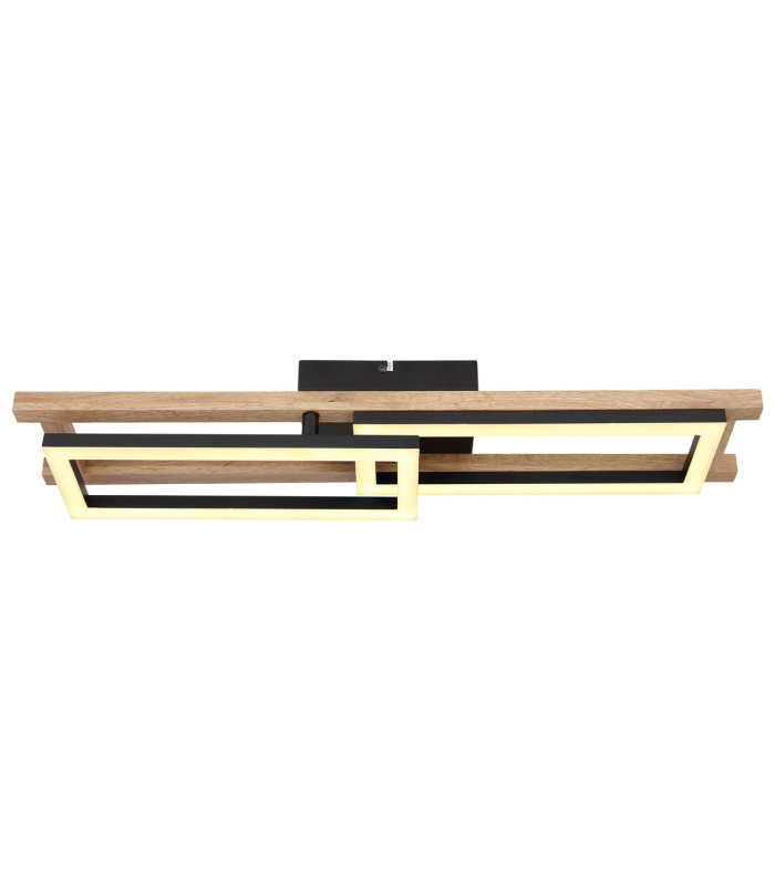 Illa Integrated LED Semi Flush Ceiling Light Matt Black 2x LED 3000K-3