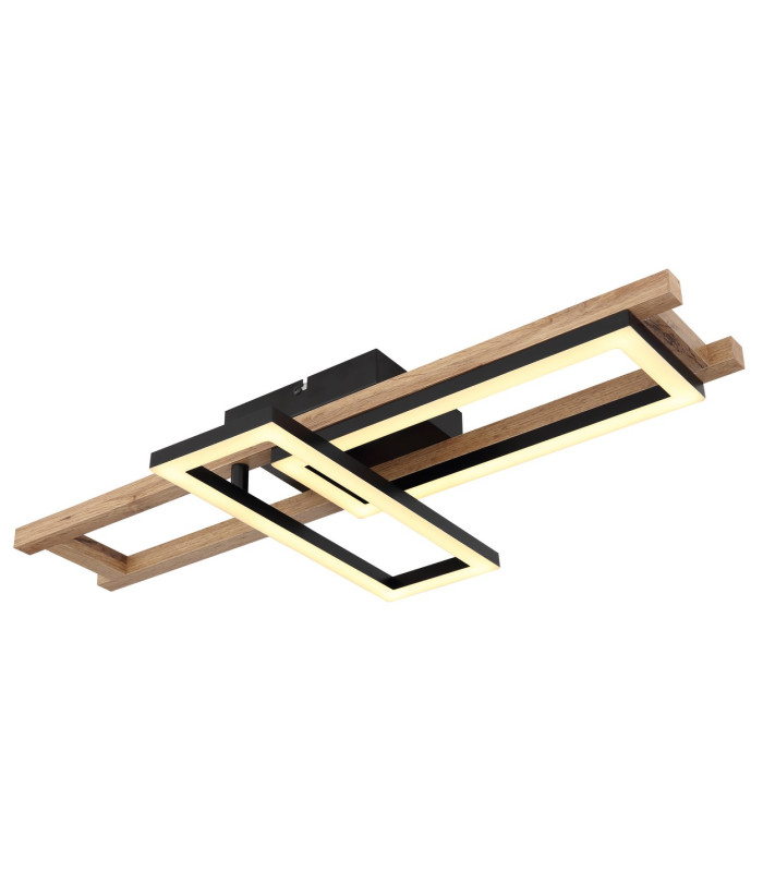 Illa Integrated LED Semi Flush Ceiling Light Matt Black 2x LED 3000K-6