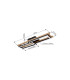 Illa Integrated LED Semi Flush Ceiling Light Matt Black 2x LED 3000K-12
