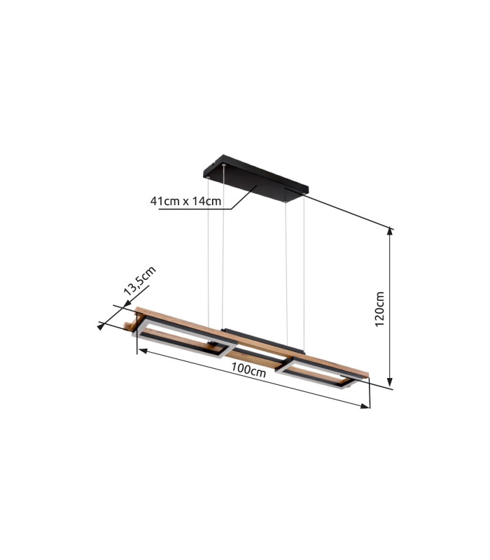 Illa Pendant Ceiling Light Matt Black 3x LED 3000K-11