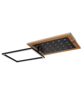 Jimbo Integrated LED Semi Flush Ceiling Light Matt Black LED 3000K-2