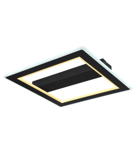 Mattia Integrated LED Semi Flush Ceiling Light Matt Black LED-1