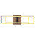 Kendra 60x15cm Integrated LED Semi Flush Ceiling Light Matt Black 2x LED 3000K-4