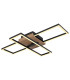 Kendra 60x15cm Integrated LED Semi Flush Ceiling Light Matt Black 2x LED 3000K-6