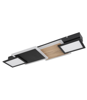 Caroline Integrated LED Semi Flush Ceiling Light Matt Black 4x LED 3000K-2