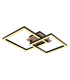 Bossy Twin Square Integrated LED Semi Flush Ceiling Light Matt Black 2x LED 3000K-1