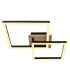 Bossy Twin Square Integrated LED Semi Flush Ceiling Light Matt Black 2x LED 3000K-3