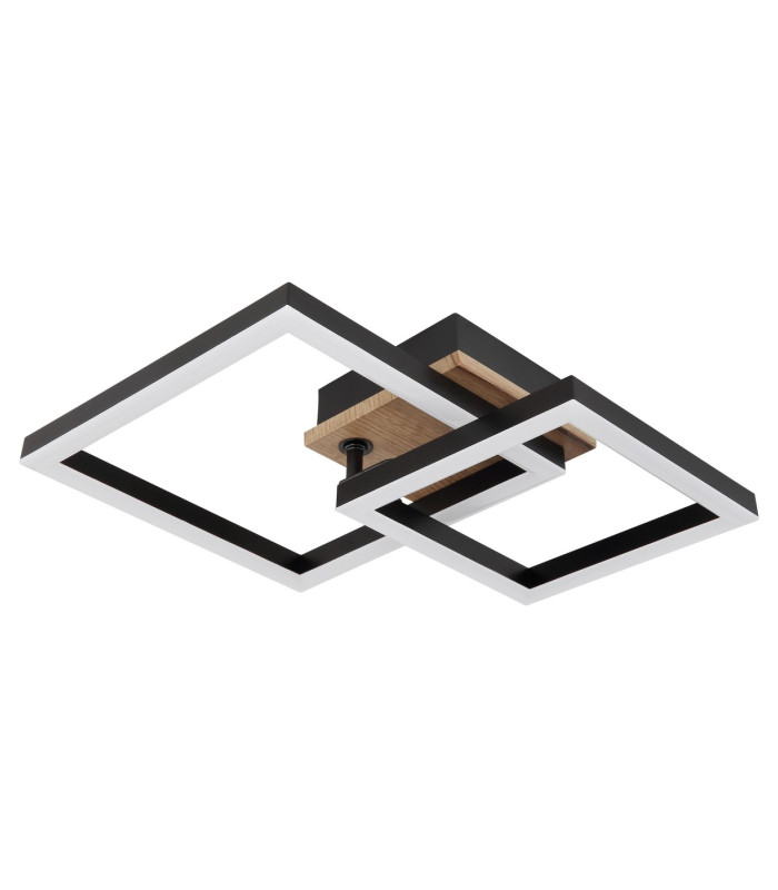 Bard Integrated LED Semi Flush Ceiling Light Matt Black 2x LED 3000K-2