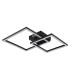 Tyler Integrated LED Semi Flush Ceiling Light Matt Black 2x LED 3000K-2