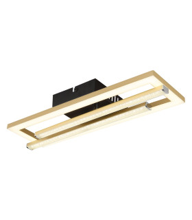 Highway Integrated LED Semi Flush Ceiling Light Matt Gold 2x LED 4000K-1