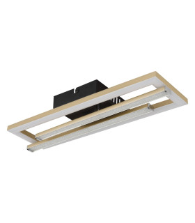 Highway Integrated LED Semi Flush Ceiling Light Matt Gold 2x LED 4000K-2