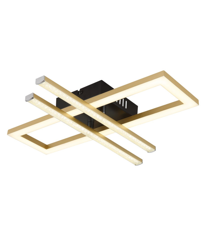Highway Integrated LED Semi Flush Ceiling Light Matt Gold 2x LED 4000K-5