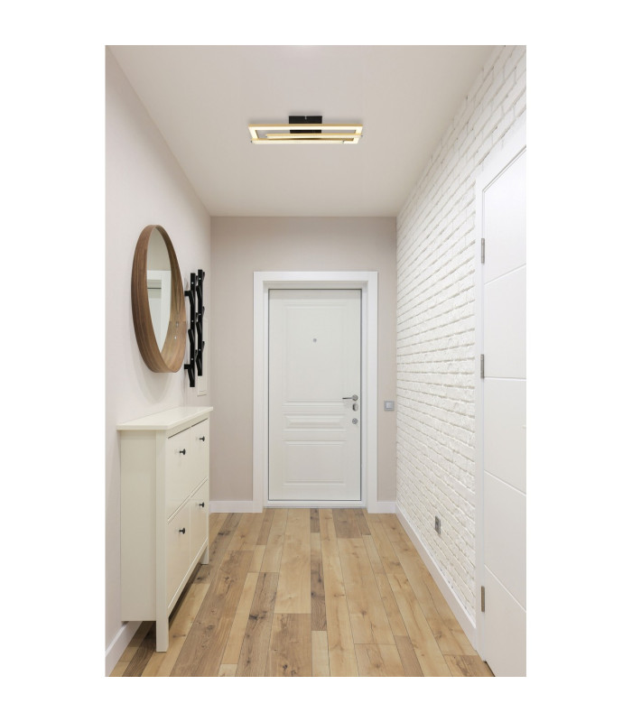 Highway Integrated LED Semi Flush Ceiling Light Matt Gold 2x LED 4000K-9